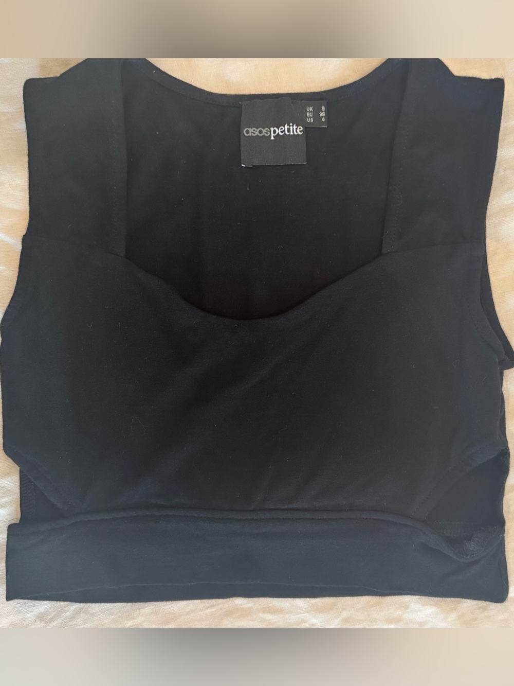 ASOS Petite Black Cropped Tank Top